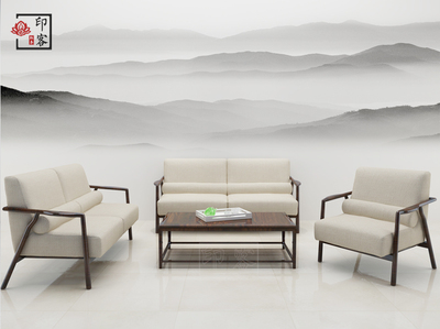 浙江印客新中式家具沙发C款3件套